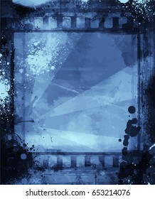 Grunge Frame Or Distressed Texture . Large High Detailed Decorative Vector Vintage Weathered Border. Great Grunge Background Or Retro Design Decor Element For Your Projects.
