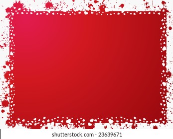 marco grueso con corazones sobre fondo rojo, fondo de pantalla
