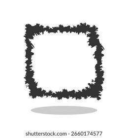 Signo de icono de marco de grunge con sombra