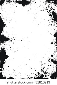 Grunge frame with ink spots