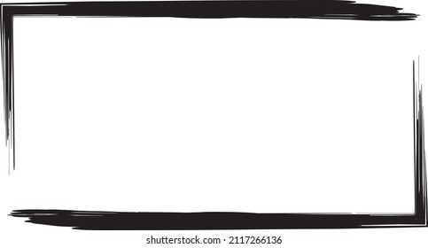 Grunge frame isolated on white background.dirt stroke template.