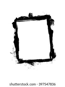 grunge frame isolated on white background
