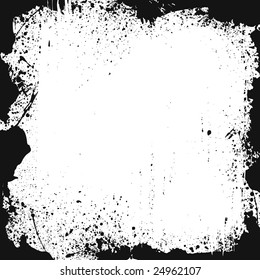 Grunge frame with messy paint splats. You'll find more of these in my portfolio.