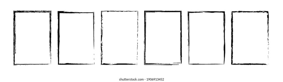 grunge frame on white background