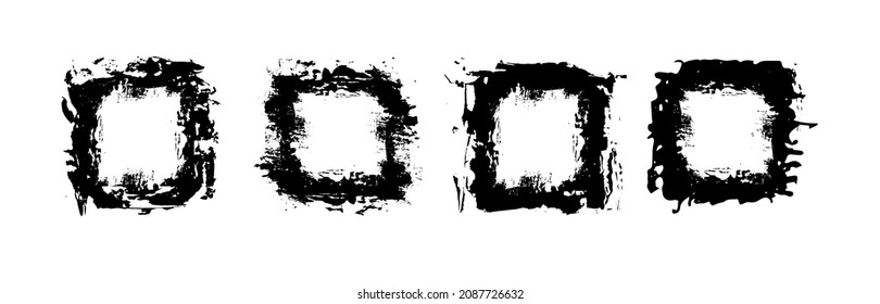 grunge frame on white background