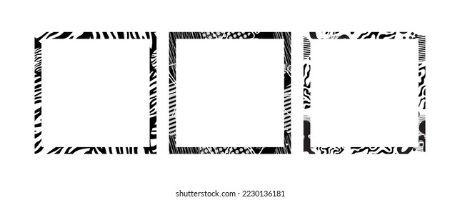 grunge frame on white background