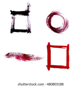 grunge  frame on a white background, vector. Strokes  brush