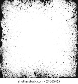 Grunge frame with paint splats.