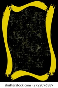 farbiges Rahmenmuster mit Halbtontextur und Overlay-Pinselstrich für Social Media Business Banner. Goldrahmen oder Aquarell Silhouette Kunst für Mode Foto Collage.