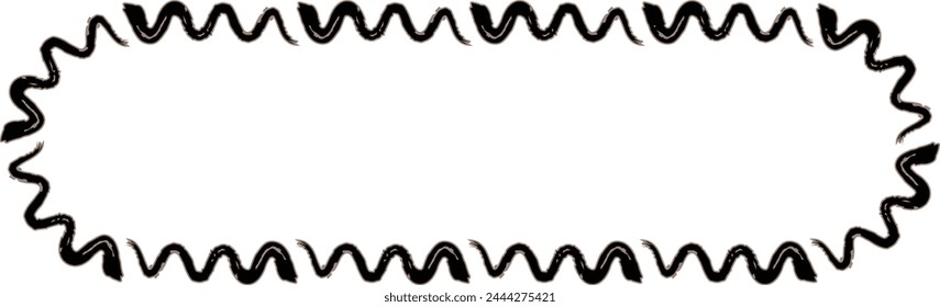 Icono de forma de borde de elemento de textura alargada, garabato decorativo para diseño en Ilustración vectorial
