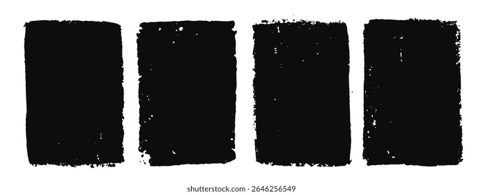 Grunge frame with rough texture. Overlay distressed backdrop. Dirty urban illustration. Messy damaged abstract vector design.Place for text, quote. Design for card, poster, logo.