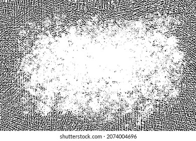 Grunge frame, rough vector gray background