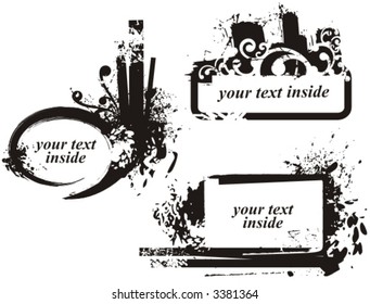 Grunge frame series. Add your text inside. Check my portfolio for more of this series as well as thousands of other great vector items.