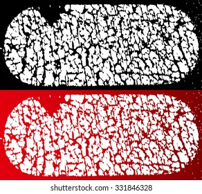 Grunge frame set - abstract texture. Isolated stock vector design template - easy to use