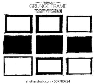 Grunge frame set - abstract texture. Stock vector design template - easy to use