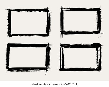 Grunge frame set - abstract texture.Grunge background.Vector design template
