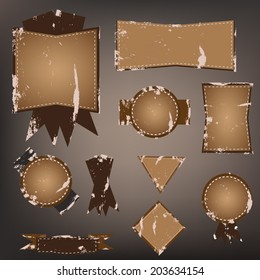 grunge frame set design, vector eps10