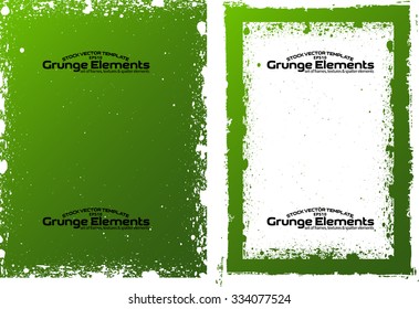 Grunge frame set - isolated stock vector template