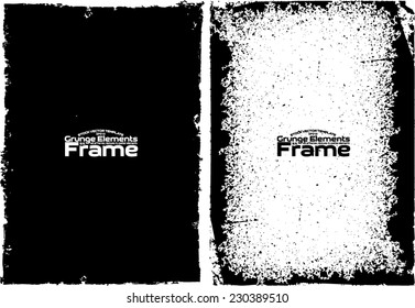 Grunge frame set texture - Abstract design template. Stock vector set - easy to use