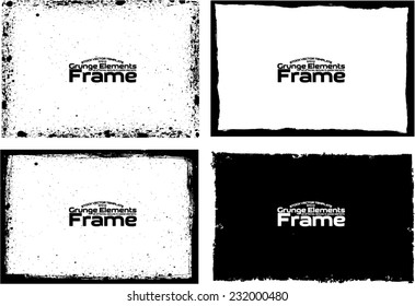 Grunge frame set texture - Abstract design template. Stock vector set - easy to use