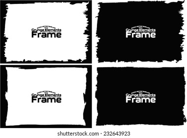 Grunge frame set texture - Abstract design template. Stock vector set - easy to use