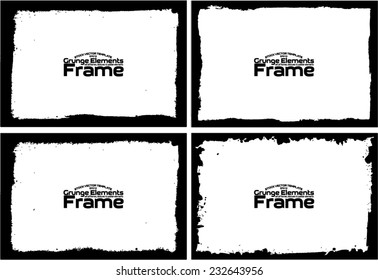 Grunge frame set texture - Abstract design template. Stock vector set - easy to use