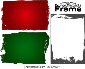 Grunge frame set texture - Abstract design template. Stock vector set - easy to use