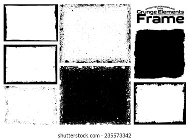Textura de conjunto de marco Grunge - Plantilla de diseño Abstractas. Conjunto de Vector de stock - fácil de usar 