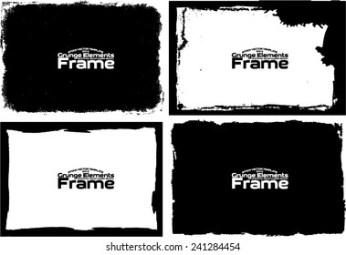 Grunge frame set texture - Abstract design template. Stock vector set - easy to use