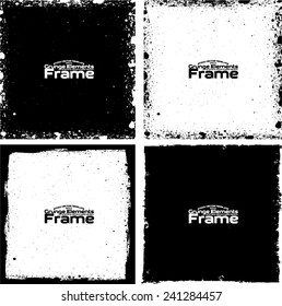 Grunge frame set texture - Abstract design template. Stock vector set - easy to use