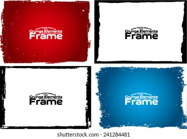 Grunge frame set texture - Abstract design template. Stock vector set - easy to use