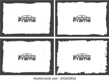 Grunge frame set texture - Abstract design template. Stock vector set - easy to use 