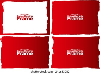 Grunge frame set texture - Abstract design template. Stock vector set - easy to use 