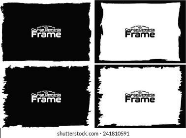 Grunge frame set texture - Abstract design template. Stock vector set - easy to use 