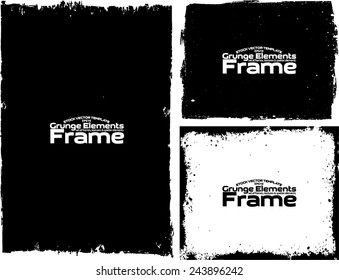 Grunge frame set texture - Abstract design template. Stock vector set - easy to use