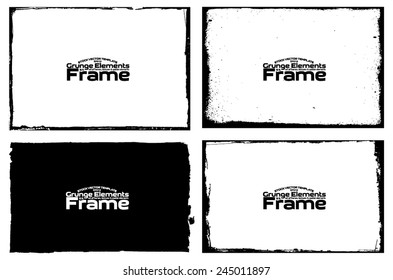 Grunge frame set texture - Abstract design template. Stock vector set - easy to use