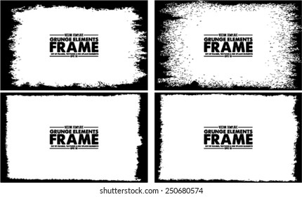 Grunge frame set texture - Abstract design template. Stock vector set - easy to use