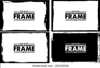 Grunge frame set texture - Abstract design template. Stock vector set - easy to use