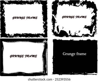 Grunge frame set texture - Abstract design template. Stock vector set - easy to use
