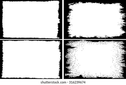 Grunge frame set texture - Abstract design template. Stock vector set - easy to use
