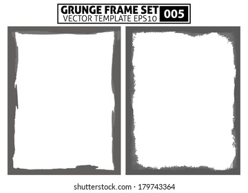 Grunge frame set. vector template