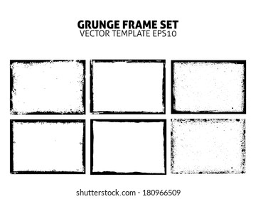 Grunge frame set. vector template