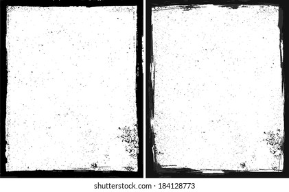Grunge frame set. vector template
