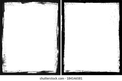 Grunge frame set. vector template
