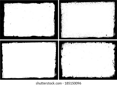 Grunge frame set. vector template