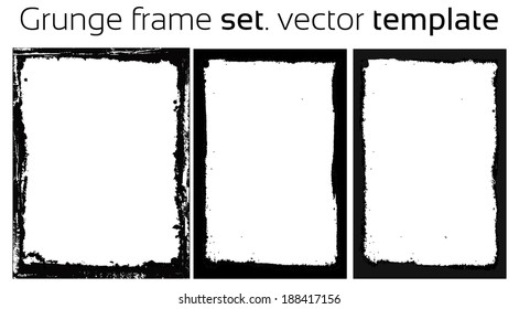 Grunge frame set. vector template
