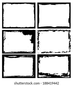 Grunge frame set. vector template