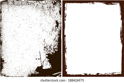 Grunge frame set. vector template