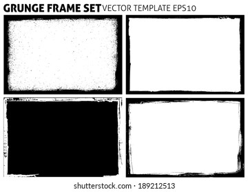 Grunge frame set. vector template