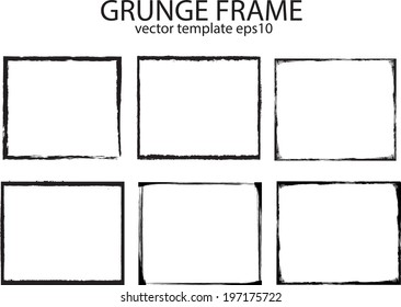 Grunge frame set. vector template